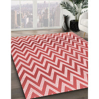 Patterned Deep Rose Pink Rug, pat3982rd