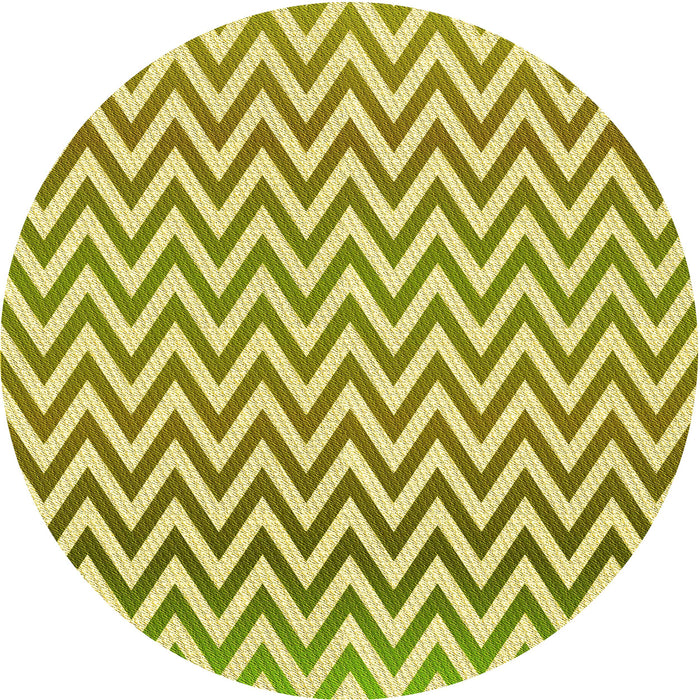 Square Patterned Dark Yellow Green Rug, pat3982yw
