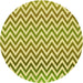 Square Patterned Dark Yellow Green Rug, pat3982yw