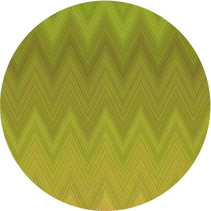 Square Patterned Dark Yellow Green Rug, pat3983org