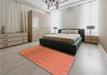 Patterned Bright Orange Rug in a Bedroom, pat3983rd