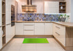 Patterned Bright Green Rug in a Kitchen, pat3983yw