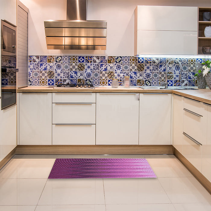 Patterned Dark Magenta Purple Rug in a Kitchen, pat3984pur