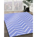 Machine Washable Transitional Sky Blue Rug in a Family Room, wshpat3985blu