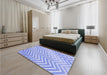 Patterned Sky Blue Rug in a Bedroom, pat3985blu