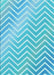 Patterned Bright Turquoise Blue Rug, pat3985lblu