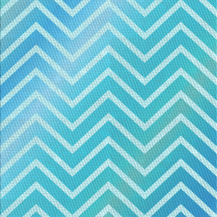 Patterned Bright Turquoise Blue Rug, pat3985lblu