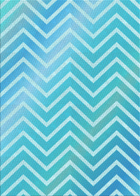 Machine Washable Transitional Bright Turquoise Blue Rug, wshpat3985lblu