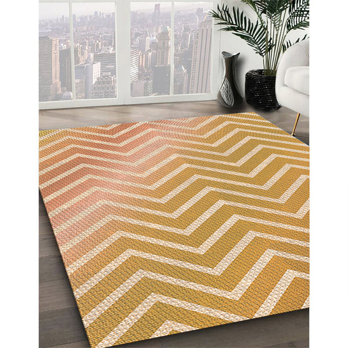 Machine Washable Transitional Orange Rug in a Family Room, wshpat3985org