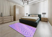 Patterned Purple Rug in a Bedroom, pat3985pur