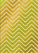 Machine Washable Transitional Bold Yellow Rug, wshpat3985yw