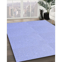 Patterned Sky Blue Rug, pat3986blu