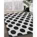Machine Washable Transitional Charcoal Black Rug in a Family Room, wshpat398
