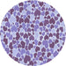 Square Patterned Purple Violet Purple Rug, pat4blu