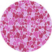 Square Patterned Deep Pink Rug, pat4pur