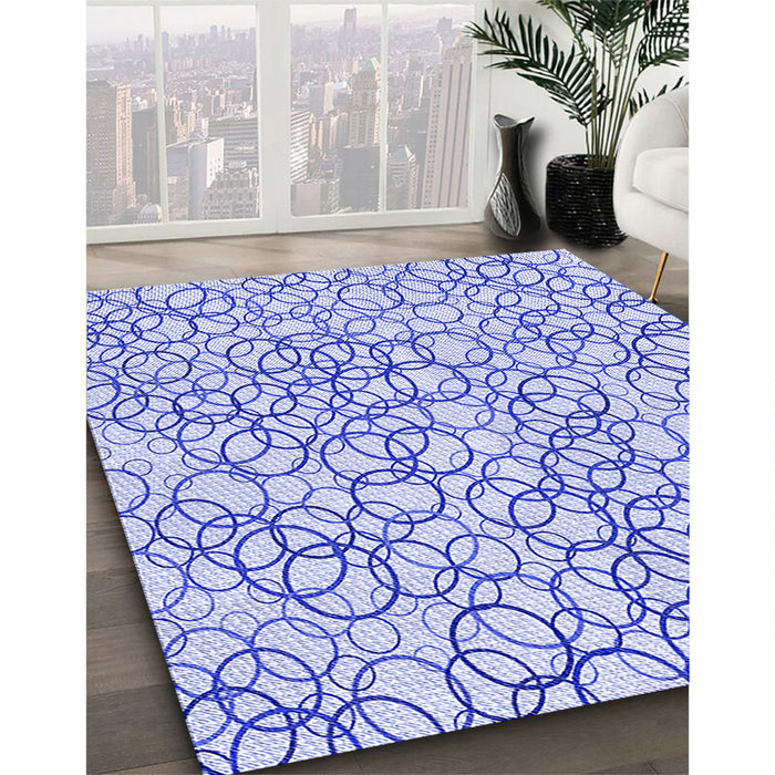 Machine Washable Transitional Lavender Blue Rug in a Family Room, wshpat400blu