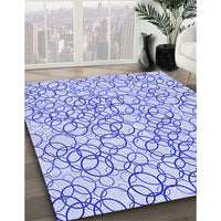 Patterned Lavender Blue Rug, pat400blu
