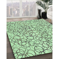 Patterned Mint Green Rug, pat400grn