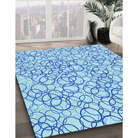 Patterned Blue Rug, pat400lblu