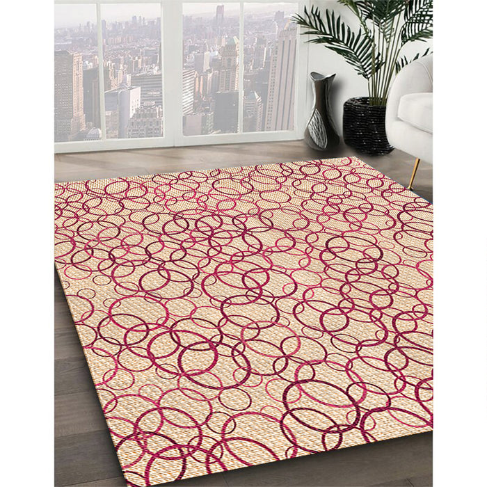 Machine Washable Transitional Golden Blonde Gold Rug in a Family Room, wshpat400org