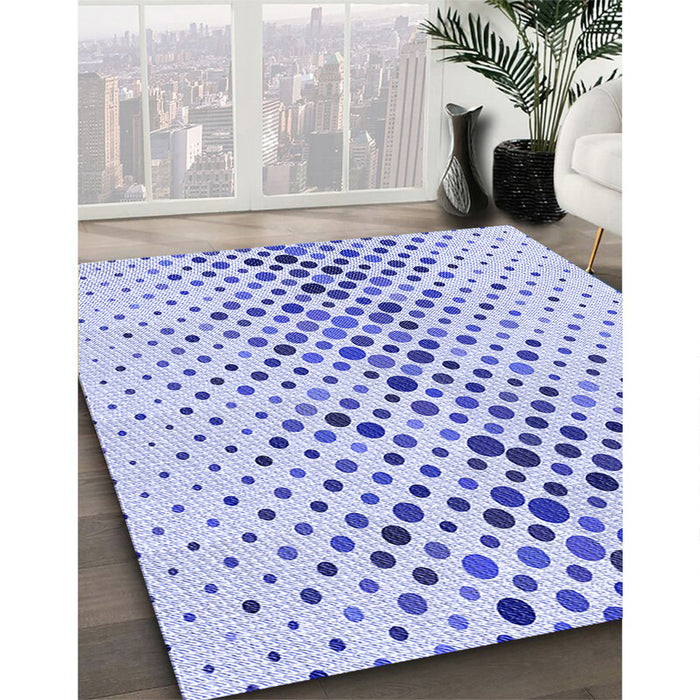 Machine Washable Transitional Lavender Blue Rug in a Family Room, wshpat401blu