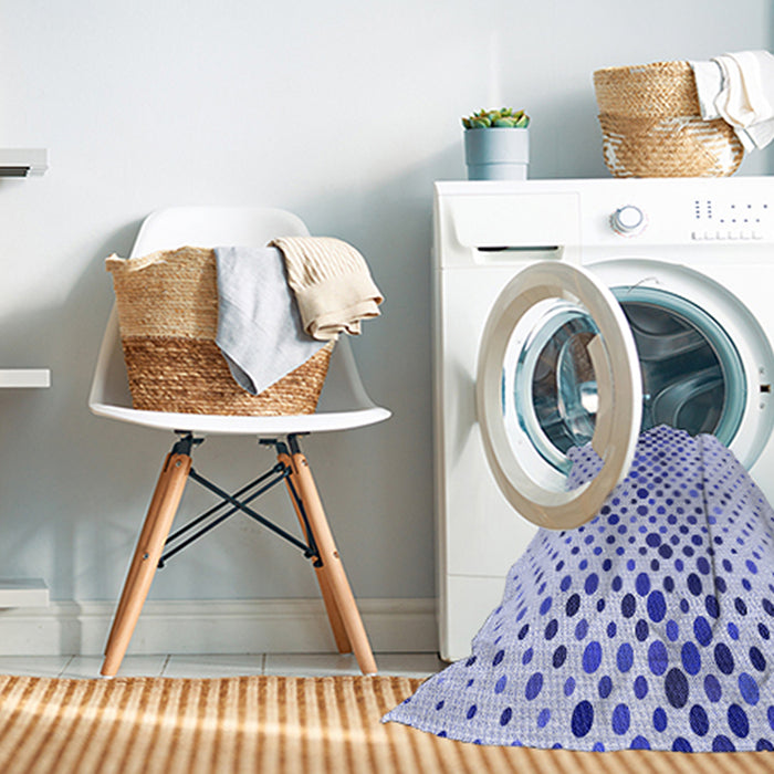 Machine Washable Transitional Lavender Blue Rug in a Washing Machine, wshpat401blu