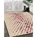 Machine Washable Transitional Copper Red Pink Rug in a Family Room, wshpat401brn