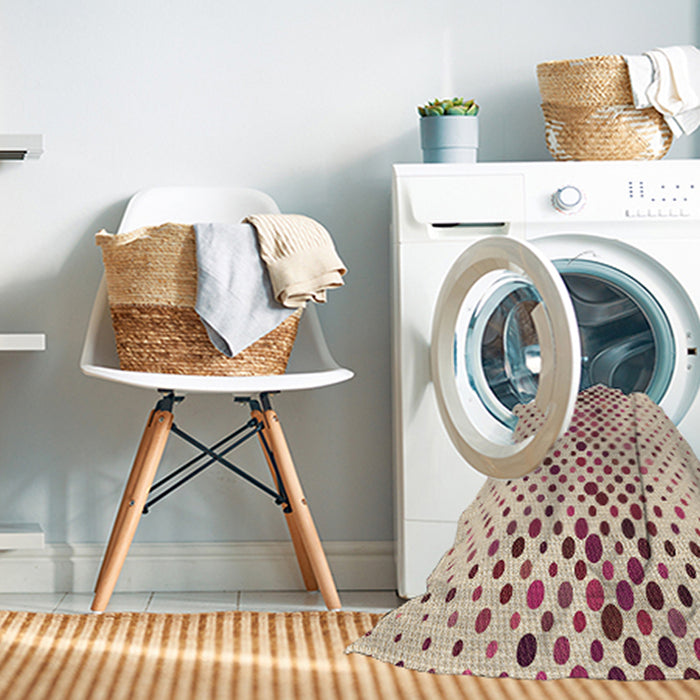 Machine Washable Transitional Copper Red Pink Rug in a Washing Machine, wshpat401brn