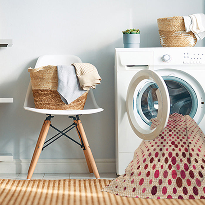 Machine Washable Transitional Orange Rug in a Washing Machine, wshpat401org