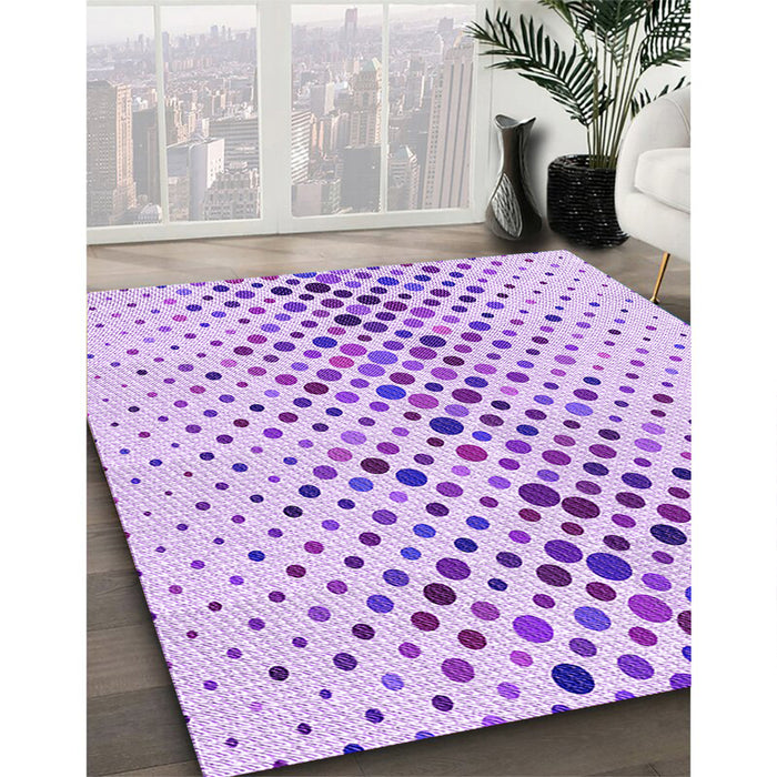 Machine Washable Transitional Purple Rug in a Family Room, wshpat401pur