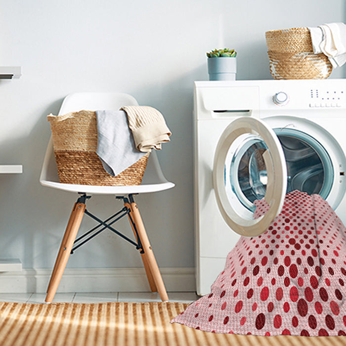 Machine Washable Transitional Light Rose Pink Rug in a Washing Machine, wshpat401rd