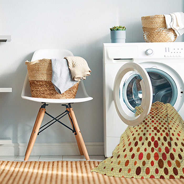 Machine Washable Transitional Orange Rug in a Washing Machine, wshpat401yw