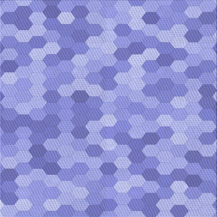 Round Patterned Jeans Blue Rug, pat402blu