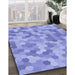 Patterned Jeans Blue Rug in Family Room, pat402blu