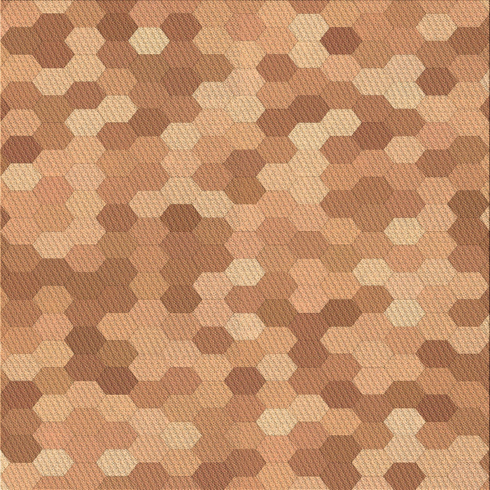 Round Machine Washable Transitional Orange Rug, wshpat402brn