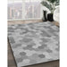 Machine Washable Transitional Gray Rug in a Family Room, wshpat402gry