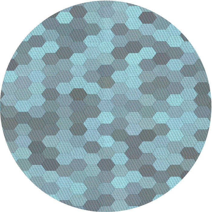 Square Patterned Sky Blue Rug, pat402lblu