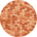 Square Machine Washable Transitional Orange Rug in a Living Room, wshpat402org