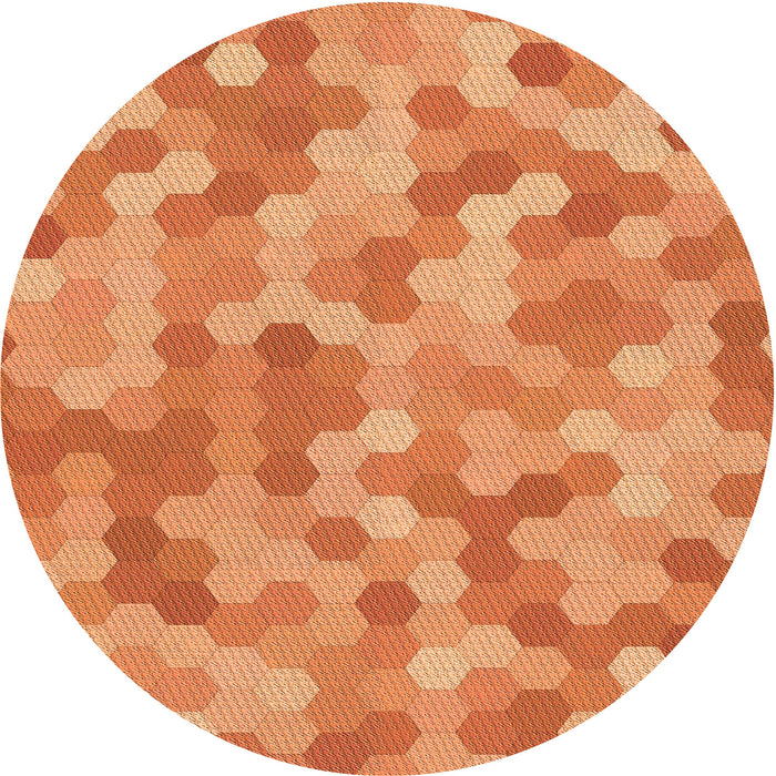 Square Patterned Orange Rug, pat402org