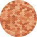 Square Patterned Orange Rug, pat402org