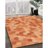 Patterned Orange Rug, pat402org