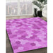 Machine Washable Transitional Violet Purple Rug in a Family Room, wshpat402pur