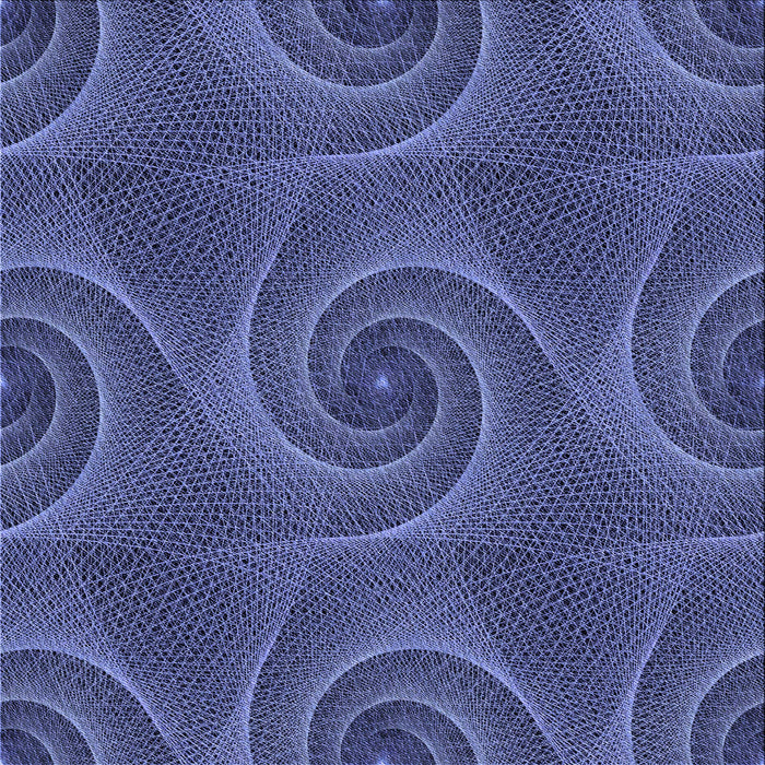 Round Patterned Blue Rug, pat403blu