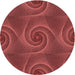 Square Patterned Cranberry Red Rug, pat403rd