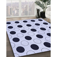 Patterned Lavender Blue Rug, pat404blu