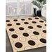 Patterned Sienna Brown Rug in Family Room, pat404org