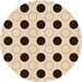 Square Patterned Sienna Brown Rug, pat404org