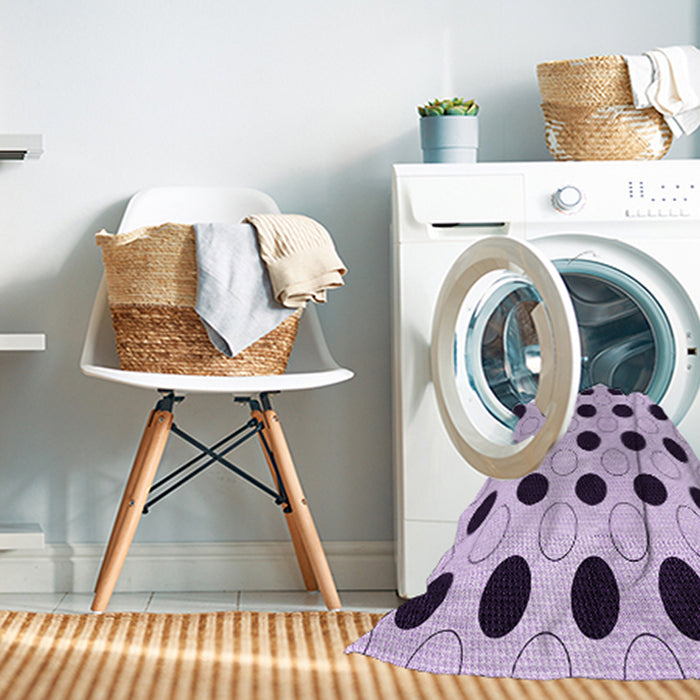 Machine Washable Transitional French Lilac Purple Rug in a Washing Machine, wshpat404pur