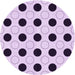 Square Patterned French Lilac Purple Rug, pat404pur