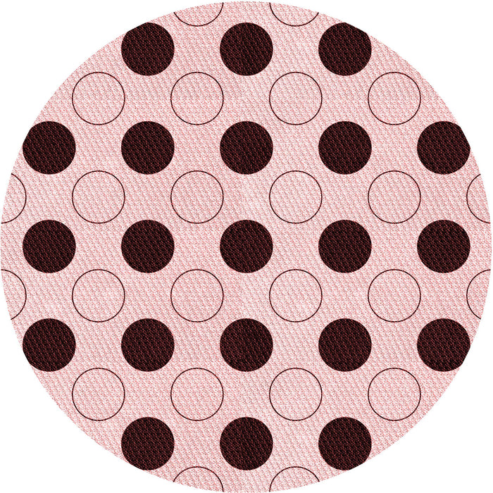 Square Patterned Light Rose Pink Rug, pat404rd